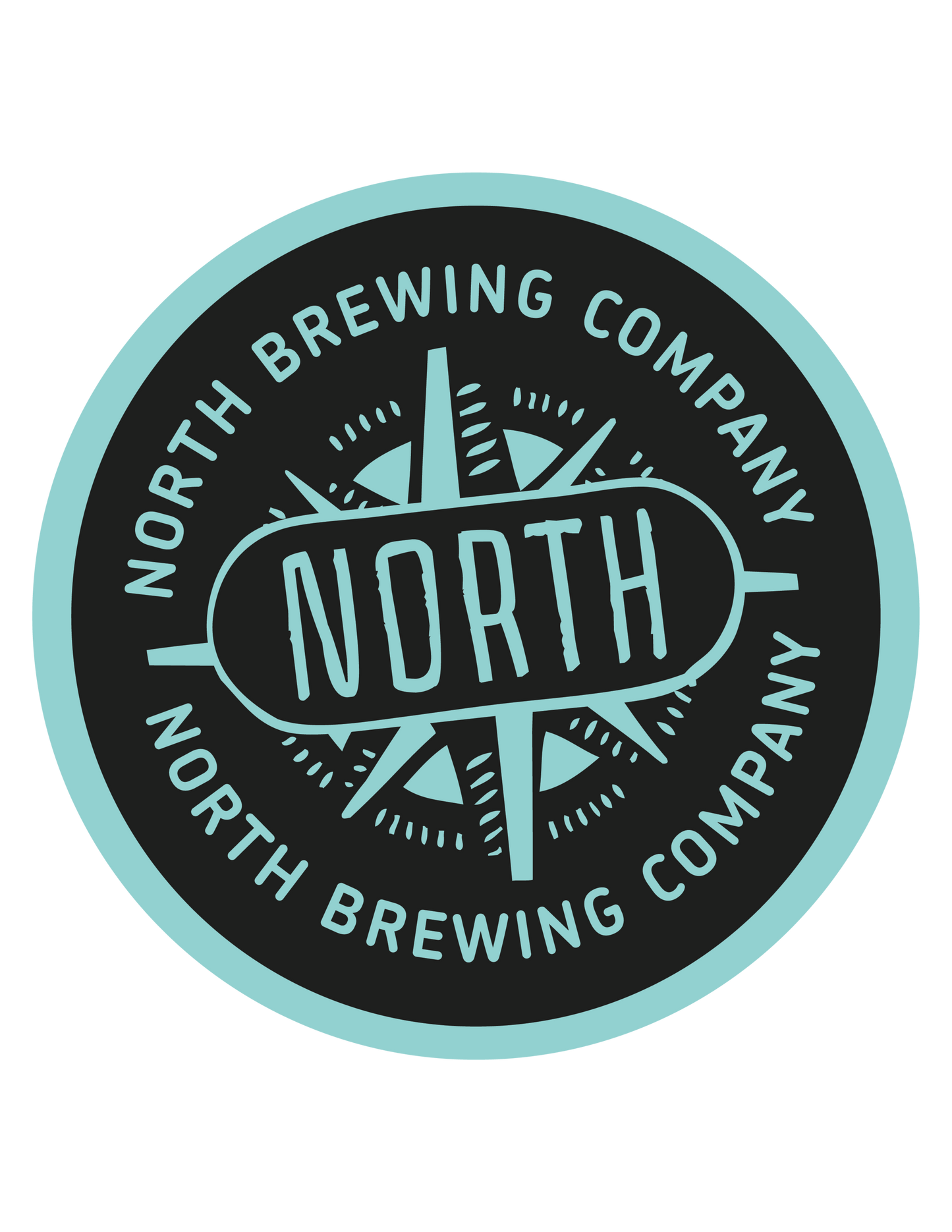 North Circle Compass Sticker